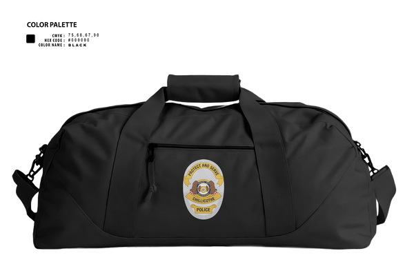 Duffle Bag, Chillicothe Police, Police, Teamtime, Team time, sublimation, custom sports apparel, team uniforms, spirit wear, spiritwear, sports uniforms, custom shirts, team store, custom team store, fundraiser sports, apparel fundraiser