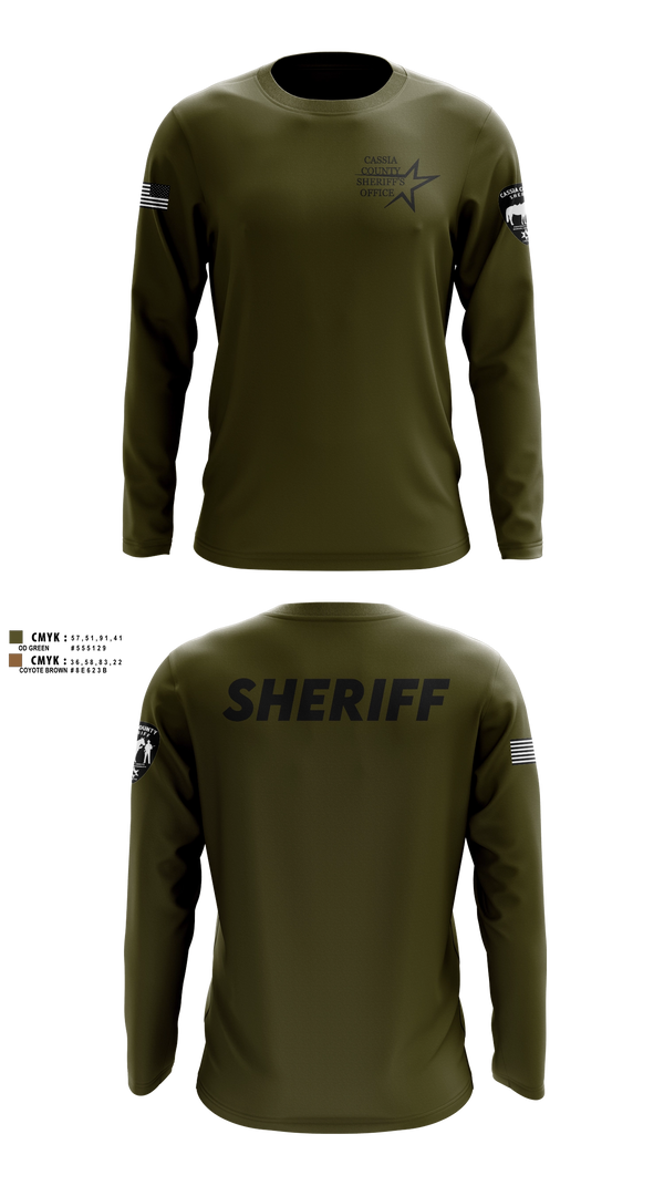 Long Sleeve Performance Shirt, Cassia County Sheriff’s Office, Police, Teamtime, Team time, sublimation, custom sports apparel, team uniforms, spirit wear, spiritwear, sports uniforms, custom shirts, team store, custom team store, fundraiser sports, apparel fundraiser