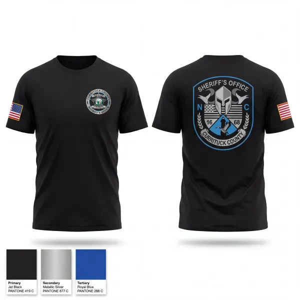 Old School Cotton Feel Shirt, Currituck county, Police, Teamtime, Team time, sublimation, custom sports apparel, team uniforms, spirit wear, spiritwear, sports uniforms, custom shirts, team store, custom team store, fundraiser sports, apparel fundraiser