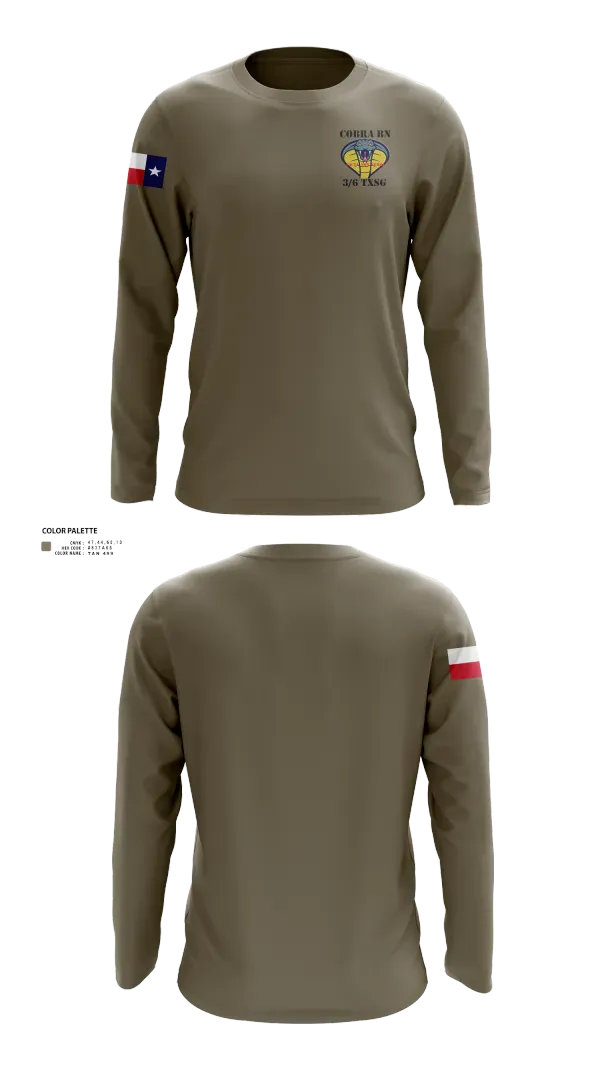Long Sleeve Performance Shirt, 3BN/6BDE Cobras, Army, Teamtime, Team time, sublimation, custom sports apparel, team uniforms, spirit wear, spiritwear, sports uniforms, custom shirts, team store, custom team store, fundraiser sports, apparel fundraiser