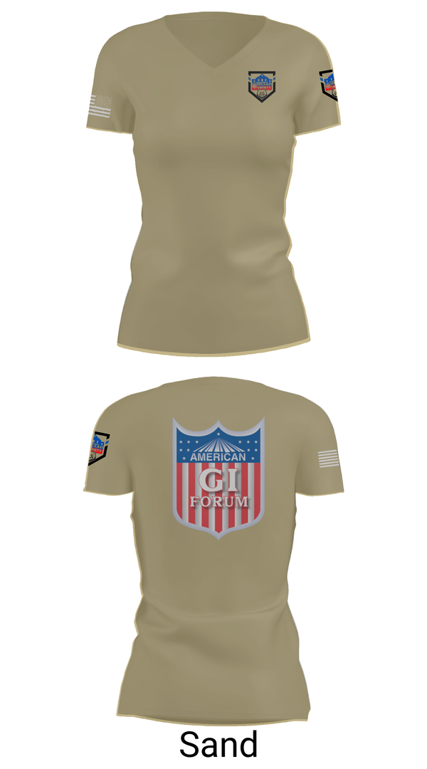 Womens Short Sleeve Vneck Shirt, Agif board, Army, Teamtime, Team time, sublimation, custom sports apparel, team uniforms, spirit wear, spiritwear, sports uniforms, custom shirts, team store, custom team store, fundraiser sports, apparel fundraiser