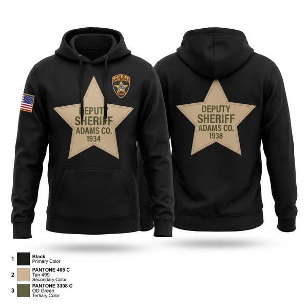 Hoodie, Adams County Sheriff, Police, Teamtime, Team time, sublimation, custom sports apparel, team uniforms, spirit wear, spiritwear, sports uniforms, custom shirts, team store, custom team store, fundraiser sports, apparel fundraiser