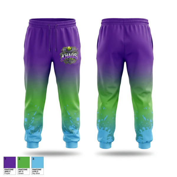 Sweatpants, Khaos Elite, Softball, Teamtime, Team time, sublimation, custom sports apparel, team uniforms, spirit wear, spiritwear, sports uniforms, custom shirts, team store, custom team store, fundraiser sports, apparel fundraiser