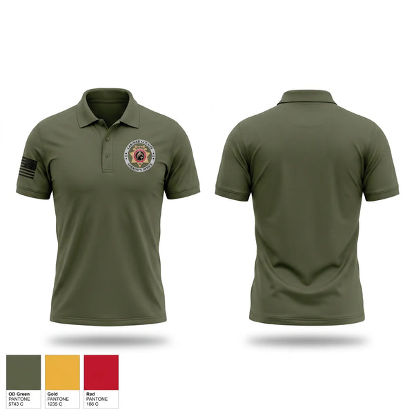 Short Sleeve Performance Polo, Larimer County Sheriff K9, Police, Teamtime, Team time, sublimation, custom sports apparel, team uniforms, spirit wear, spiritwear, sports uniforms, custom shirts, team store, custom team store, fundraiser sports, apparel fundraiser