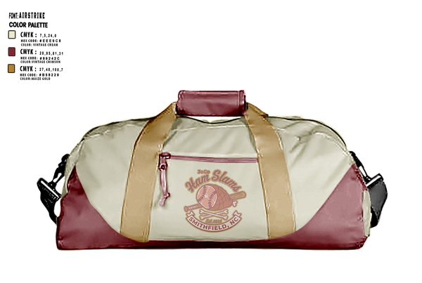 Duffle Bag, JoCo Ham Slams, Softball, Teamtime, Team time, sublimation, custom sports apparel, team uniforms, spirit wear, spiritwear, sports uniforms, custom shirts, team store, custom team store, fundraiser sports, apparel fundraiser