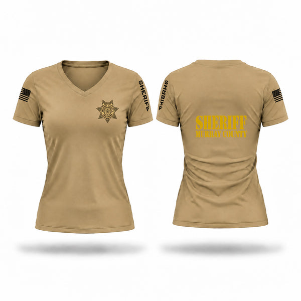 Womens Short Sleeve Vneck Shirt, Murray County Sheriff’s Office, Police, Teamtime, Team time, sublimation, custom sports apparel, team uniforms, spirit wear, spiritwear, sports uniforms, custom shirts, team store, custom team store, fundraiser sports, apparel fundraiser