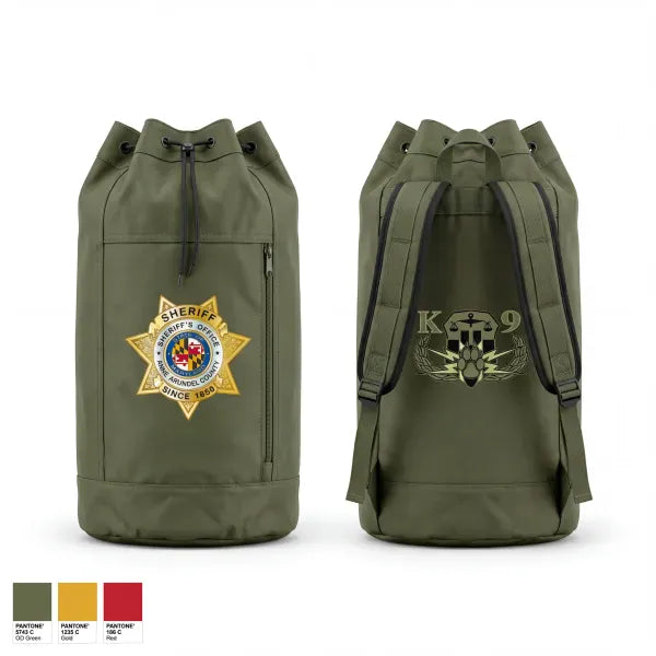 Gear Bag, Anne Arundel County Sheriff’s K9 Unit, Police, Teamtime, Team time, sublimation, custom sports apparel, team uniforms, spirit wear, spiritwear, sports uniforms, custom shirts, team store, custom team store, fundraiser sports, apparel fundraiser