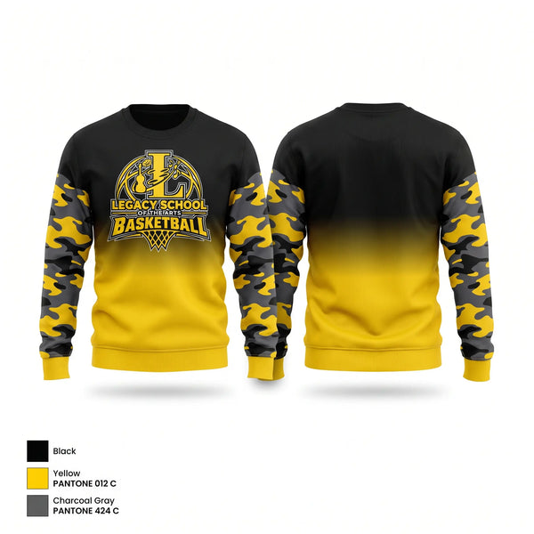 Crew Neck Sweatshirt, Legacy School of the Arts, Men's Basketball, Teamtime, Team time, sublimation, custom sports apparel, team uniforms, spirit wear, spiritwear, sports uniforms, custom shirts, team store, custom team store, fundraiser sports, apparel fundraiser