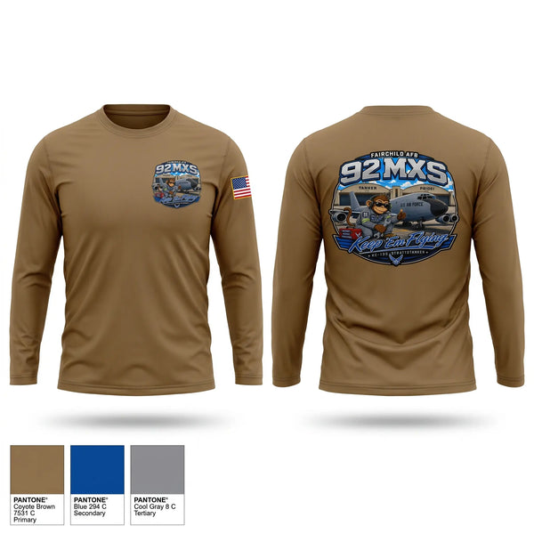 Long Sleeve Performance Shirt, 92 MXS, Air Force, Teamtime, Team time, sublimation, custom sports apparel, team uniforms, spirit wear, spiritwear, sports uniforms, custom shirts, team store, custom team store, fundraiser sports, apparel fundraiser