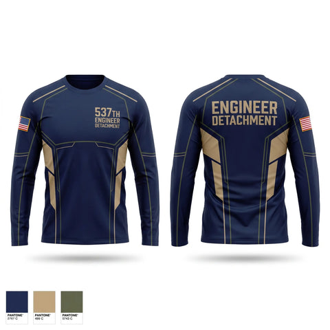 Long Sleeve Performance Shirt, 537th Engineer Detachment, Army, Teamtime, Team time, sublimation, custom sports apparel, team uniforms, spirit wear, spiritwear, sports uniforms, custom shirts, team store, custom team store, fundraiser sports, apparel fundraiser