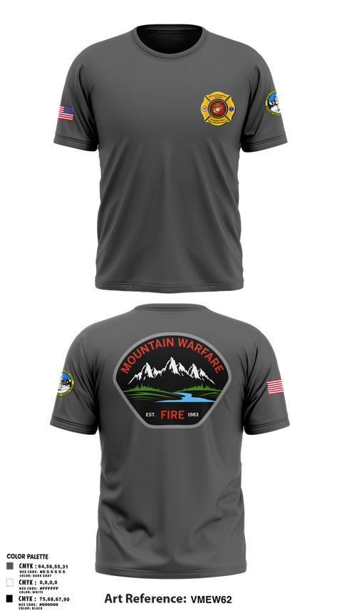 Old School Cotton Feel Shirt, Marine Corps Mountain Warfare Training Center Fire Department, , Teamtime, Team time, sublimation, custom sports apparel, team uniforms, spirit wear, spiritwear, sports uniforms, custom shirts, team store, custom team store, fundraiser sports, apparel fundraiser