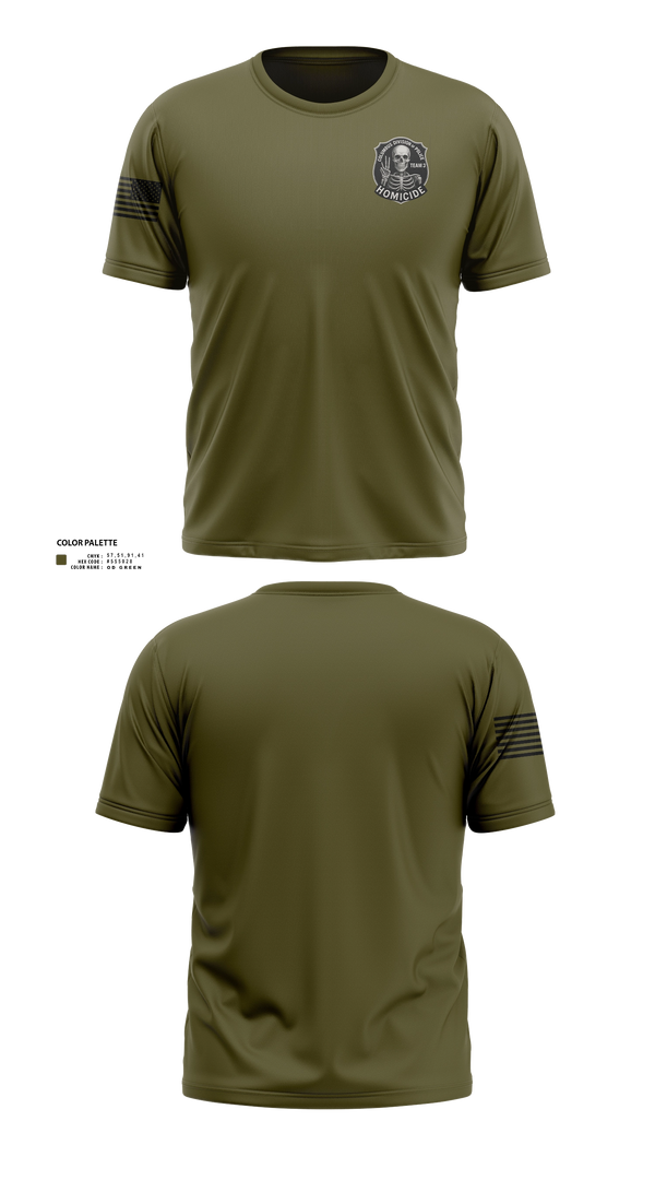 Soft Poly Tee Cotton Like Feel, Homicide Team 3, Police, Teamtime, Team time, sublimation, custom sports apparel, team uniforms, spirit wear, spiritwear, sports uniforms, custom shirts, team store, custom team store, fundraiser sports, apparel fundraiser
