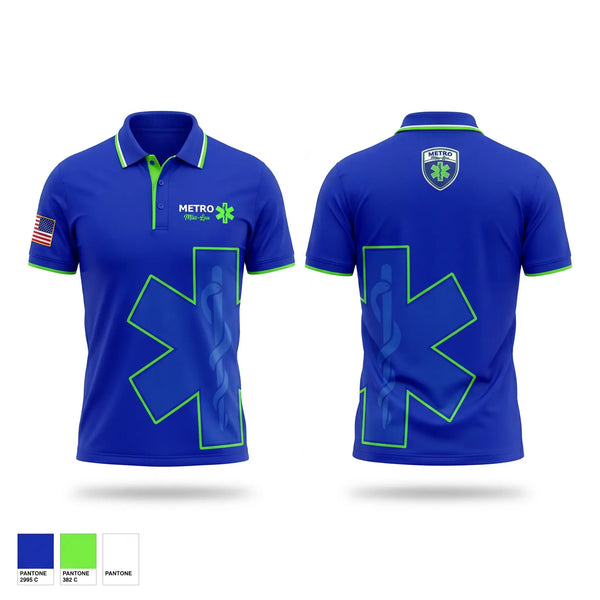 Short Sleeve Performance Polo, Metro miss lou, EMS/EMT, Teamtime, Team time, sublimation, custom sports apparel, team uniforms, spirit wear, spiritwear, sports uniforms, custom shirts, team store, custom team store, fundraiser sports, apparel fundraiser