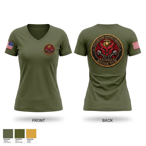 Womens Short Sleeve Vneck Shirt, 6th Engineer support company, Marines, Teamtime, Team time, sublimation, custom sports apparel, team uniforms, spirit wear, spiritwear, sports uniforms, custom shirts, team store, custom team store, fundraiser sports, apparel fundraiser