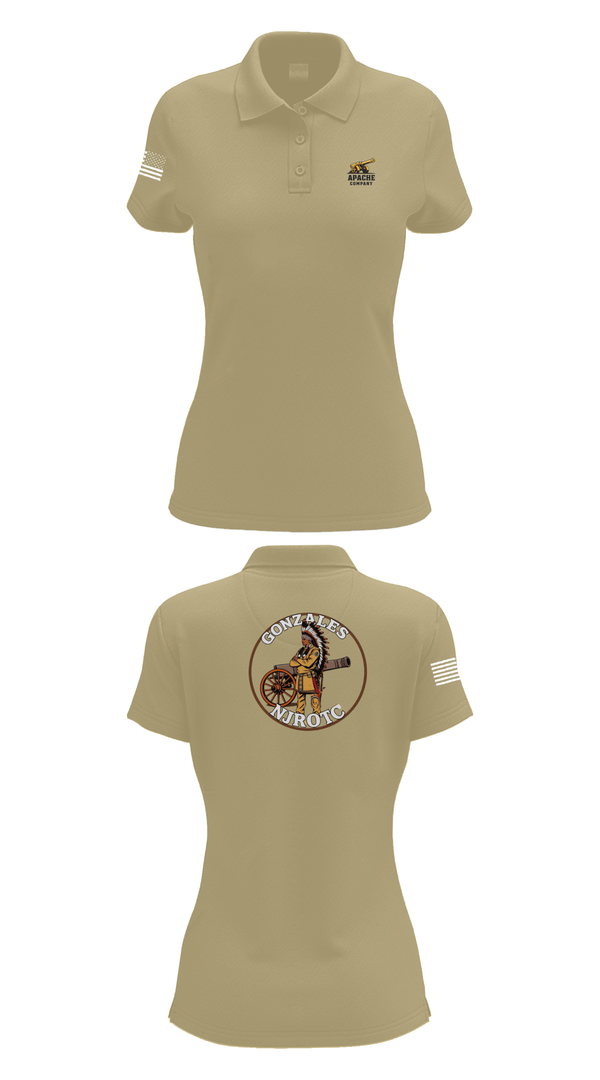 Womens Short Sleeve Performance Polo, NJROTC Apache Company, , Teamtime, Team time, sublimation, custom sports apparel, team uniforms, spirit wear, spiritwear, sports uniforms, custom shirts, team store, custom team store, fundraiser sports, apparel fundraiser