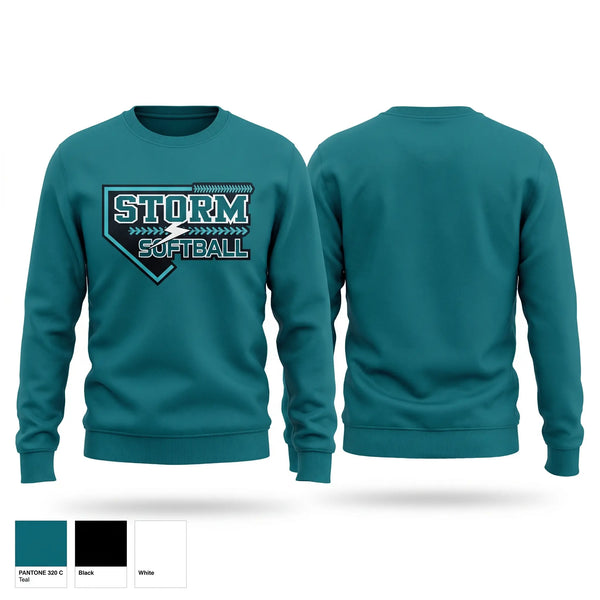 Crew Neck Sweatshirt, Webster/Siren Storm, Softball, Teamtime, Team time, sublimation, custom sports apparel, team uniforms, spirit wear, spiritwear, sports uniforms, custom shirts, team store, custom team store, fundraiser sports, apparel fundraiser
