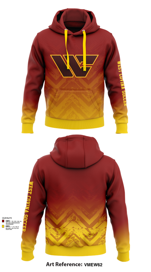Hoodie, West Covina Soccer, Women's Soccer, Teamtime, Team time, sublimation, custom sports apparel, team uniforms, spirit wear, spiritwear, sports uniforms, custom shirts, team store, custom team store, fundraiser sports, apparel fundraiser