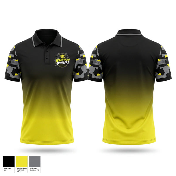 Short Sleeve Performance Polo, Backyard Bombers, Softball, Teamtime, Team time, sublimation, custom sports apparel, team uniforms, spirit wear, spiritwear, sports uniforms, custom shirts, team store, custom team store, fundraiser sports, apparel fundraiser