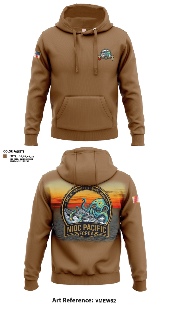 Hoodie, NIOC Pacific FCPOA, Navy, Teamtime, Team time, sublimation, custom sports apparel, team uniforms, spirit wear, spiritwear, sports uniforms, custom shirts, team store, custom team store, fundraiser sports, apparel fundraiser