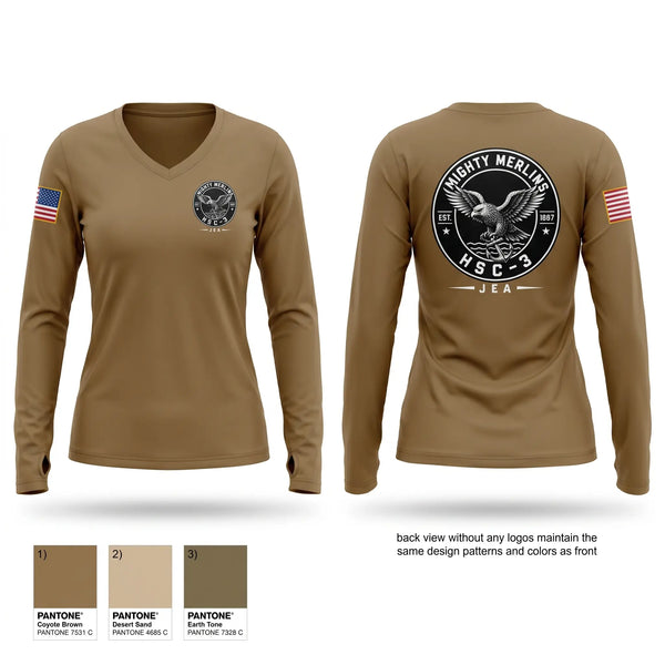 Womens Long Sleeve Vneck Shirt, Hsc 3, Navy, Teamtime, Team time, sublimation, custom sports apparel, team uniforms, spirit wear, spiritwear, sports uniforms, custom shirts, team store, custom team store, fundraiser sports, apparel fundraiser