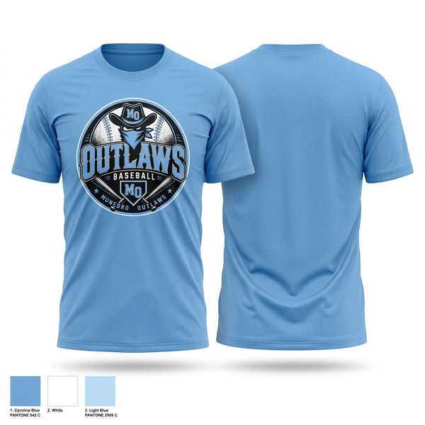 Short Sleeve Performance Shirt, Munford Outlaws, Baseball, Teamtime, Team time, sublimation, custom sports apparel, team uniforms, spirit wear, spiritwear, sports uniforms, custom shirts, team store, custom team store, fundraiser sports, apparel fundraiser