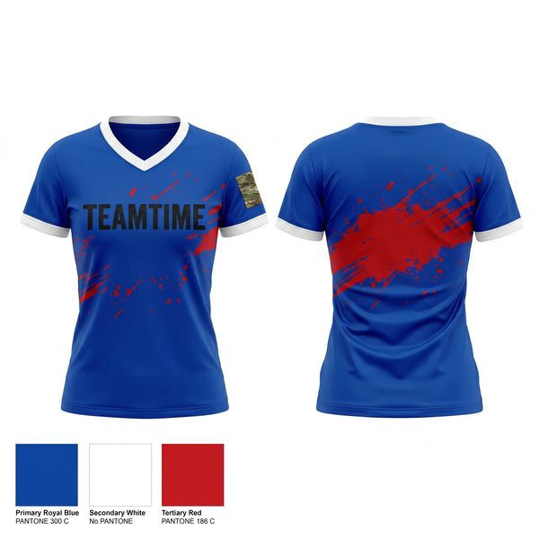 Womens Short Sleeve Vneck Shirt, atlas test store, , Teamtime, Team time, sublimation, custom sports apparel, team uniforms, spirit wear, spiritwear, sports uniforms, custom shirts, team store, custom team store, fundraiser sports, apparel fundraiser