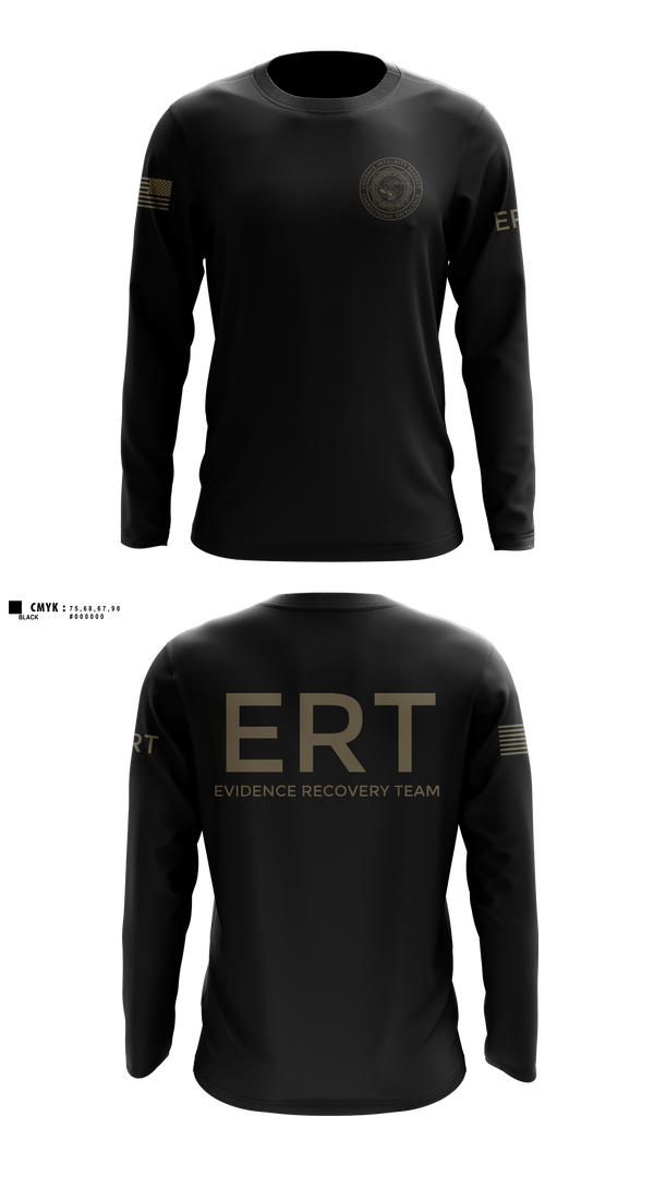 Long Sleeve Performance Shirt, Evidence Recovery Team, Police, Teamtime, Team time, sublimation, custom sports apparel, team uniforms, spirit wear, spiritwear, sports uniforms, custom shirts, team store, custom team store, fundraiser sports, apparel fundraiser