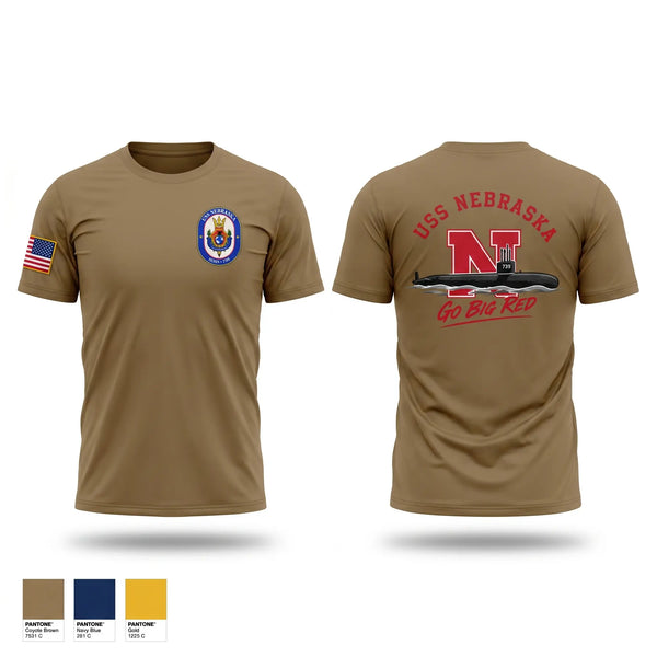 Short Sleeve Performance Shirt, USS Nebraska, Navy, Teamtime, Team time, sublimation, custom sports apparel, team uniforms, spirit wear, spiritwear, sports uniforms, custom shirts, team store, custom team store, fundraiser sports, apparel fundraiser