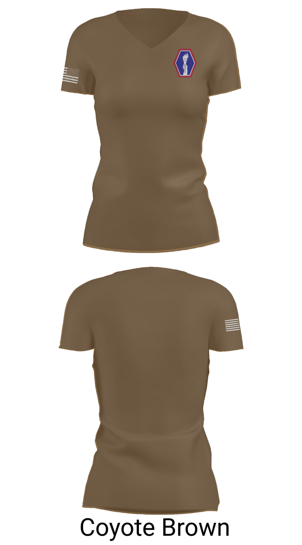 Womens Short Sleeve Vneck Shirt, 100 Battalion 442 Infantry, Army, Teamtime, Team time, sublimation, custom sports apparel, team uniforms, spirit wear, spiritwear, sports uniforms, custom shirts, team store, custom team store, fundraiser sports, apparel fundraiser