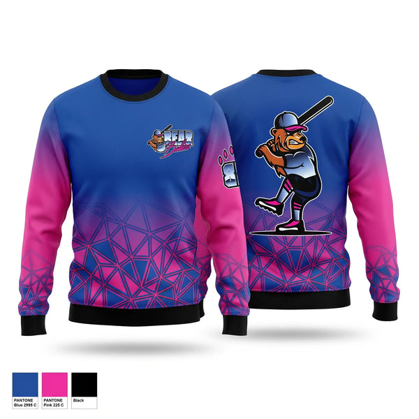 Crew Neck Sweatshirt, Bear Ballerz, Softball, Teamtime, Team time, sublimation, custom sports apparel, team uniforms, spirit wear, spiritwear, sports uniforms, custom shirts, team store, custom team store, fundraiser sports, apparel fundraiser