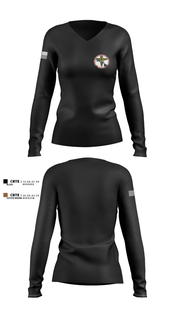 Womens Long Sleeve Vneck Shirt, 8TH FRSD, , Teamtime, Team time, sublimation, custom sports apparel, team uniforms, spirit wear, spiritwear, sports uniforms, custom shirts, team store, custom team store, fundraiser sports, apparel fundraiser