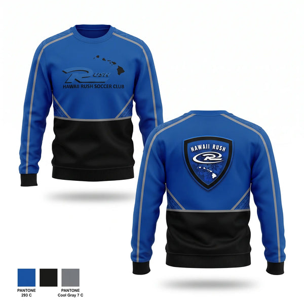 Crew Neck Sweatshirt, Rush, Men's Soccer, Teamtime, Team time, sublimation, custom sports apparel, team uniforms, spirit wear, spiritwear, sports uniforms, custom shirts, team store, custom team store, fundraiser sports, apparel fundraiser