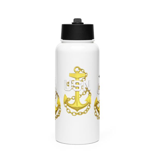 NAVAL REACTORS 68942072 Stainless Steel Water Bottle with a Straw Lid