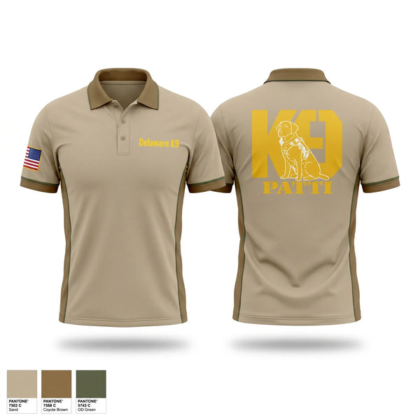 Short Sleeve Performance Polo, University of Delaware Police Department-K9 Patti, Police, Teamtime, Team time, sublimation, custom sports apparel, team uniforms, spirit wear, spiritwear, sports uniforms, custom shirts, team store, custom team store, fundraiser sports, apparel fundraiser