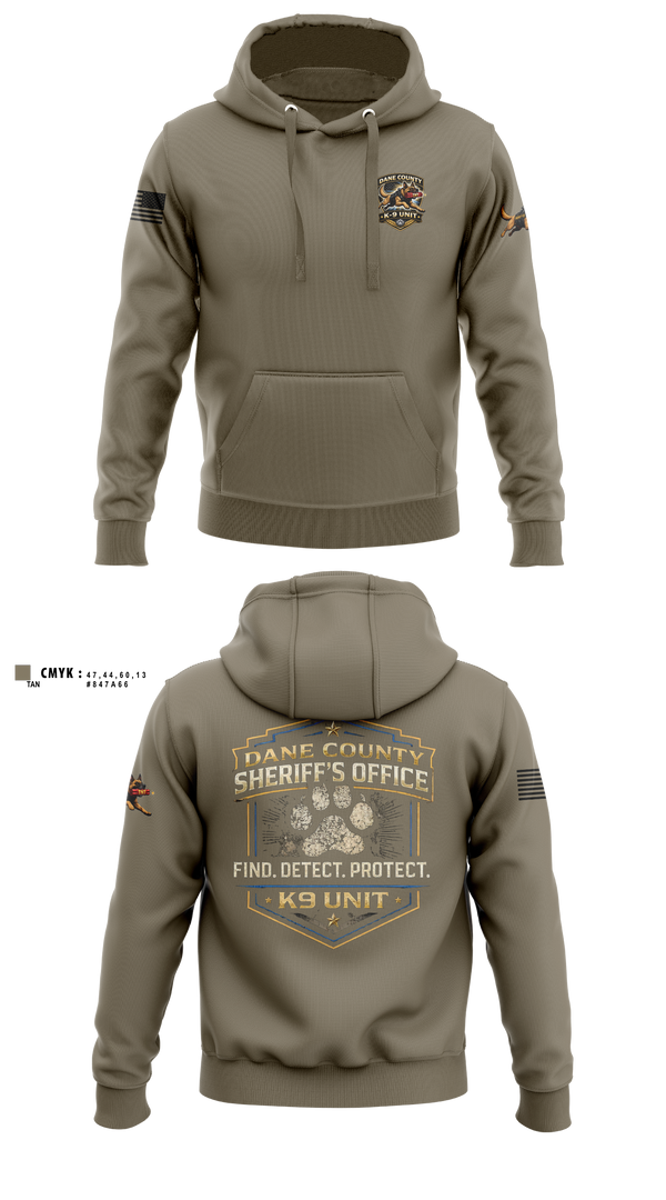 Hoodie, Dane County K9, Police, Teamtime, Team time, sublimation, custom sports apparel, team uniforms, spirit wear, spiritwear, sports uniforms, custom shirts, team store, custom team store, fundraiser sports, apparel fundraiser