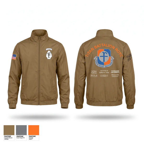 Windbreaker, Titan Battalion ROTC, Army, Teamtime, Team time, sublimation, custom sports apparel, team uniforms, spirit wear, spiritwear, sports uniforms, custom shirts, team store, custom team store, fundraiser sports, apparel fundraiser