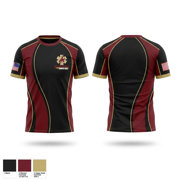 Short Sleeve Performance Shirt, Killdeer Area Ambulance, EMS/EMT, Teamtime, Team time, sublimation, custom sports apparel, team uniforms, spirit wear, spiritwear, sports uniforms, custom shirts, team store, custom team store, fundraiser sports, apparel fundraiser
