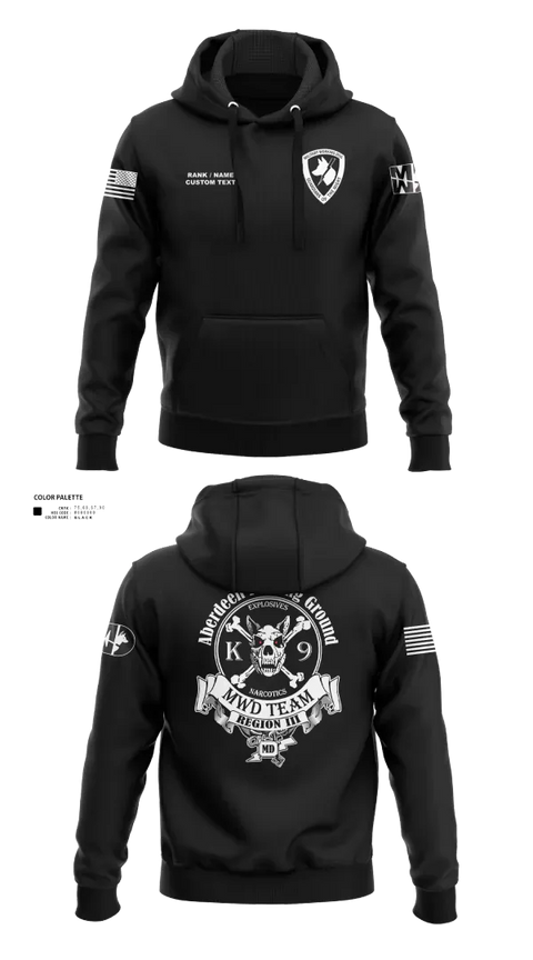 Hoodie, Aberdeen Proving Ground Police Department, Police, Teamtime, Team time, sublimation, custom sports apparel, team uniforms, spirit wear, spiritwear, sports uniforms, custom shirts, team store, custom team store, fundraiser sports, apparel fundraiser