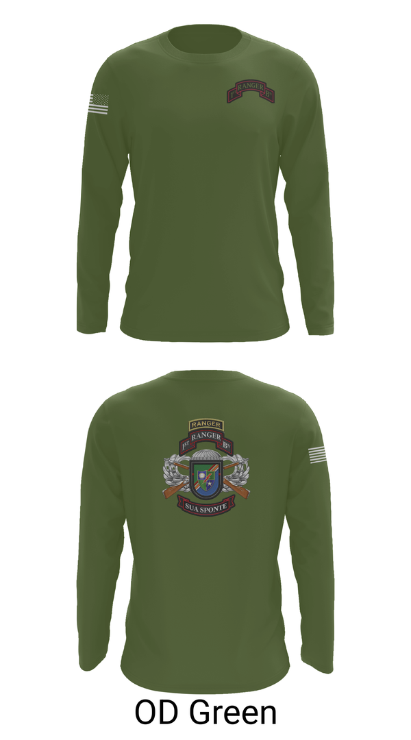 Long Sleeve Performance Shirt, 1/75 Ranger Battalion, Army, Teamtime, Team time, sublimation, custom sports apparel, team uniforms, spirit wear, spiritwear, sports uniforms, custom shirts, team store, custom team store, fundraiser sports, apparel fundraiser