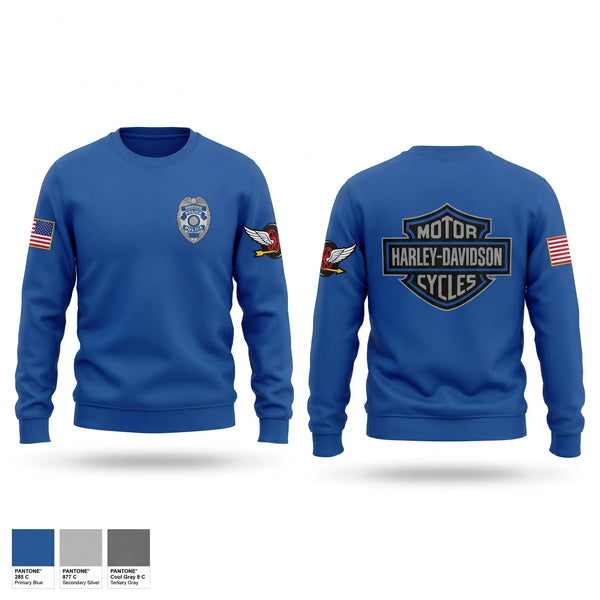 Crew Neck Sweatshirt, Cape Cod Regional Law Enforcement Motor Unit, Police, Teamtime, Team time, sublimation, custom sports apparel, team uniforms, spirit wear, spiritwear, sports uniforms, custom shirts, team store, custom team store, fundraiser sports, apparel fundraiser