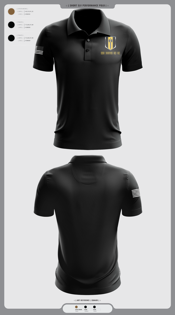 Short Sleeve Performance Polo, HHC 368th EN BN, , Teamtime, Team time, sublimation, custom sports apparel, team uniforms, spirit wear, spiritwear, sports uniforms, custom shirts, team store, custom team store, fundraiser sports, apparel fundraiser