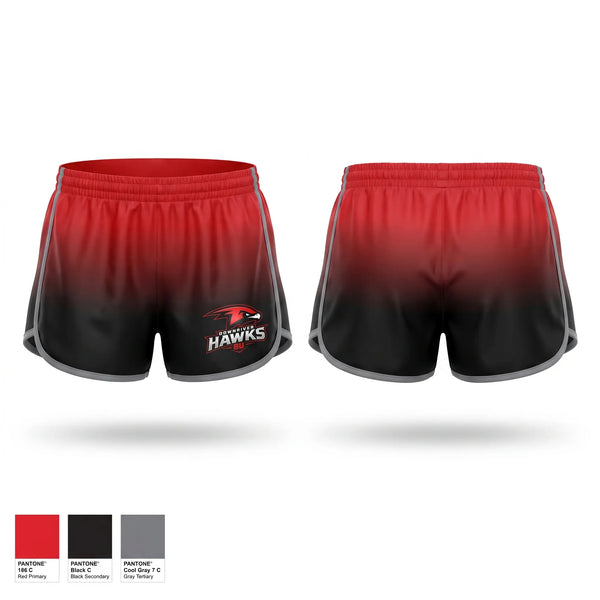 Womens Shorts, Downriver Hawks, Baseball, Teamtime, Team time, sublimation, custom sports apparel, team uniforms, spirit wear, spiritwear, sports uniforms, custom shirts, team store, custom team store, fundraiser sports, apparel fundraiser