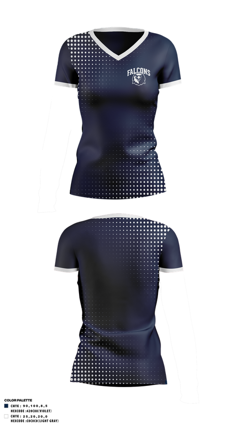 Womens Short Sleeve Vneck Shirt, Frontier School of Excellence Basketball, Men's Basketball, Teamtime, Team time, sublimation, custom sports apparel, team uniforms, spirit wear, spiritwear, sports uniforms, custom shirts, team store, custom team store, fundraiser sports, apparel fundraiser