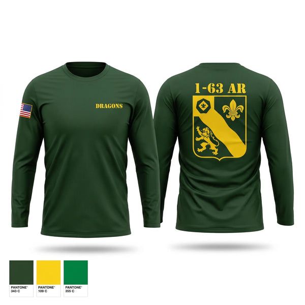 Long Sleeve Performance Shirt, 1-63 AR, 2 ABCT, 1 ID, Army, Teamtime, Team time, sublimation, custom sports apparel, team uniforms, spirit wear, spiritwear, sports uniforms, custom shirts, team store, custom team store, fundraiser sports, apparel fundraiser