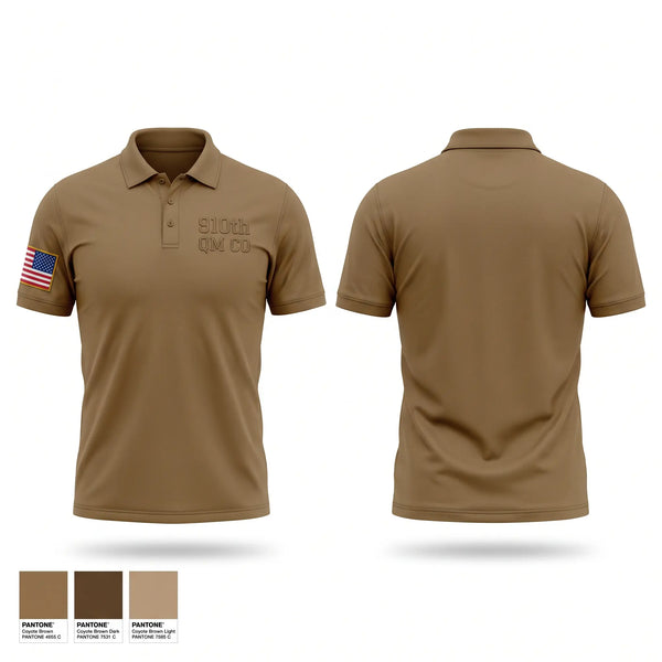 Short Sleeve Performance Polo, 910th QM CO, Army, Teamtime, Team time, sublimation, custom sports apparel, team uniforms, spirit wear, spiritwear, sports uniforms, custom shirts, team store, custom team store, fundraiser sports, apparel fundraiser