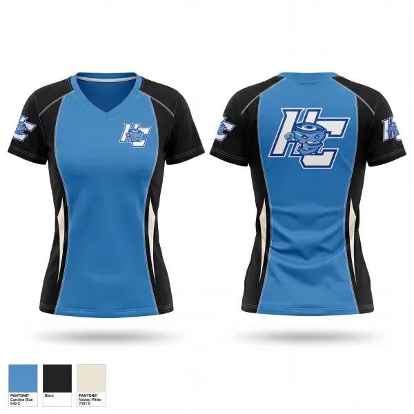 Womens Short Sleeve Vneck Shirt, Hampton County Track and Field, Track & Field, Teamtime, Team time, sublimation, custom sports apparel, team uniforms, spirit wear, spiritwear, sports uniforms, custom shirts, team store, custom team store, fundraiser sports, apparel fundraiser