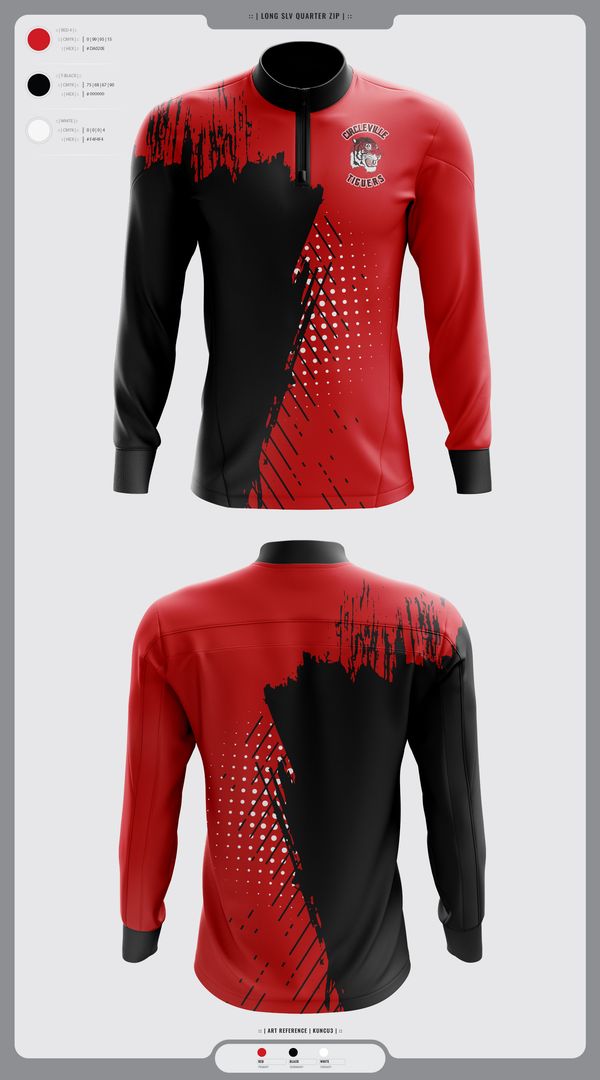 Quarter Zip Jacket, Circleville Tigers, Spirit Store, Teamtime, Team time, sublimation, custom sports apparel, team uniforms, spirit wear, spiritwear, sports uniforms, custom shirts, team store, custom team store, fundraiser sports, apparel fundraiser