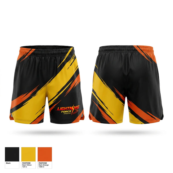 Track Shorts, Lightning Force Athletics, Track & Field, Teamtime, Team time, sublimation, custom sports apparel, team uniforms, spirit wear, spiritwear, sports uniforms, custom shirts, team store, custom team store, fundraiser sports, apparel fundraiser