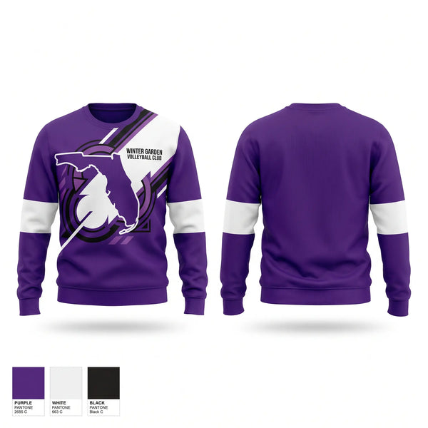 Crew Neck Sweatshirt, WINTER GARDEN VOLLEYBALL CLUB, Women's Volleyball, Teamtime, Team time, sublimation, custom sports apparel, team uniforms, spirit wear, spiritwear, sports uniforms, custom shirts, team store, custom team store, fundraiser sports, apparel fundraiser