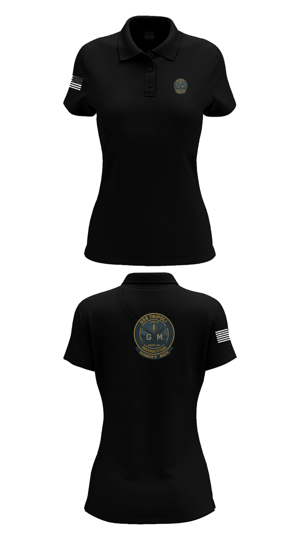 Womens Short Sleeve Performance Polo, USS TRIPOLI, , Teamtime, Team time, sublimation, custom sports apparel, team uniforms, spirit wear, spiritwear, sports uniforms, custom shirts, team store, custom team store, fundraiser sports, apparel fundraiser